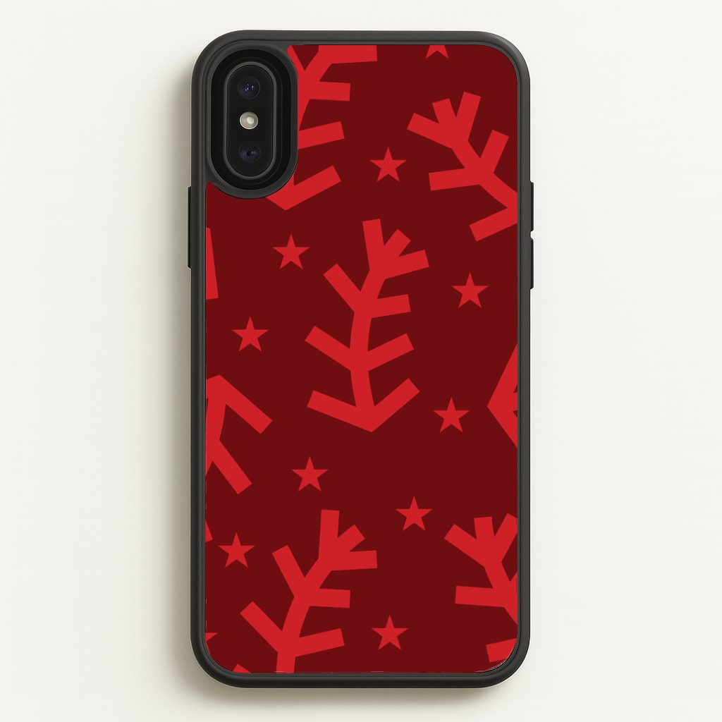 Abstract Ferns And Snowflakes Pattern iPhone XS Max Case