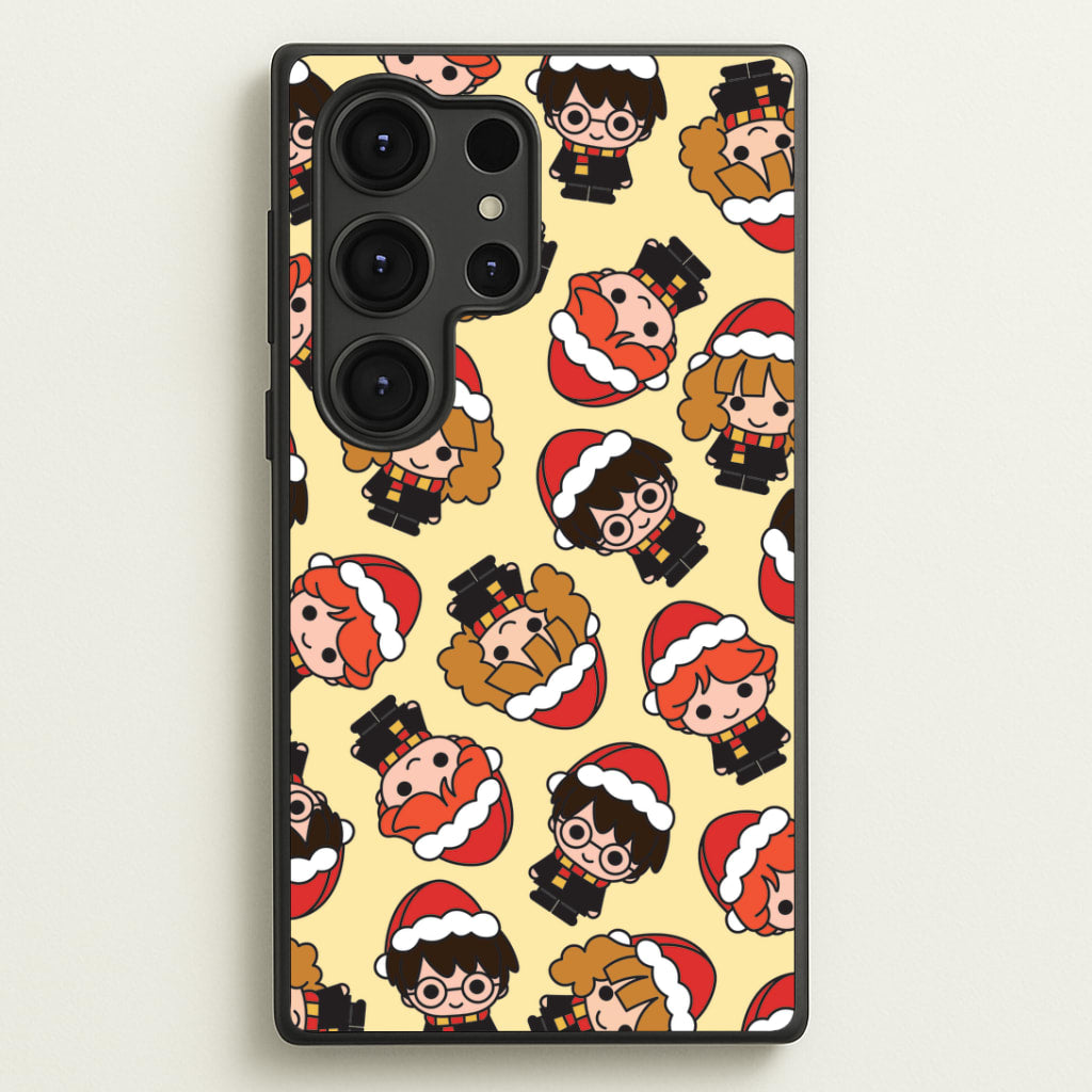 Wizards With Christmas Hats Pattern Galaxy S25 Ultra Case