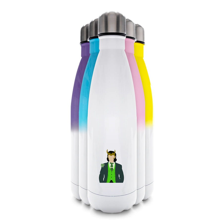 Loki With Horns Water Bottle