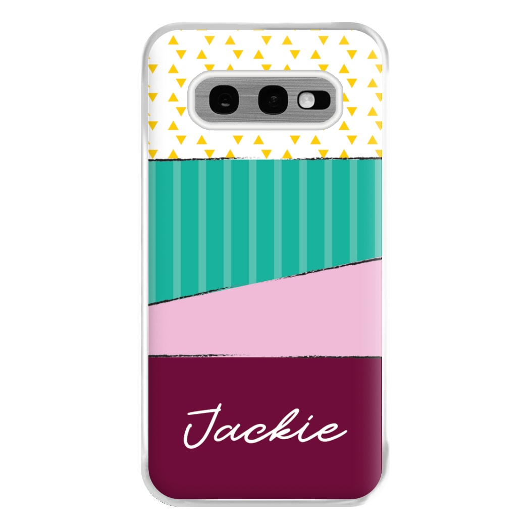Geometric Patterns Personalised Name Galaxy S10e Case