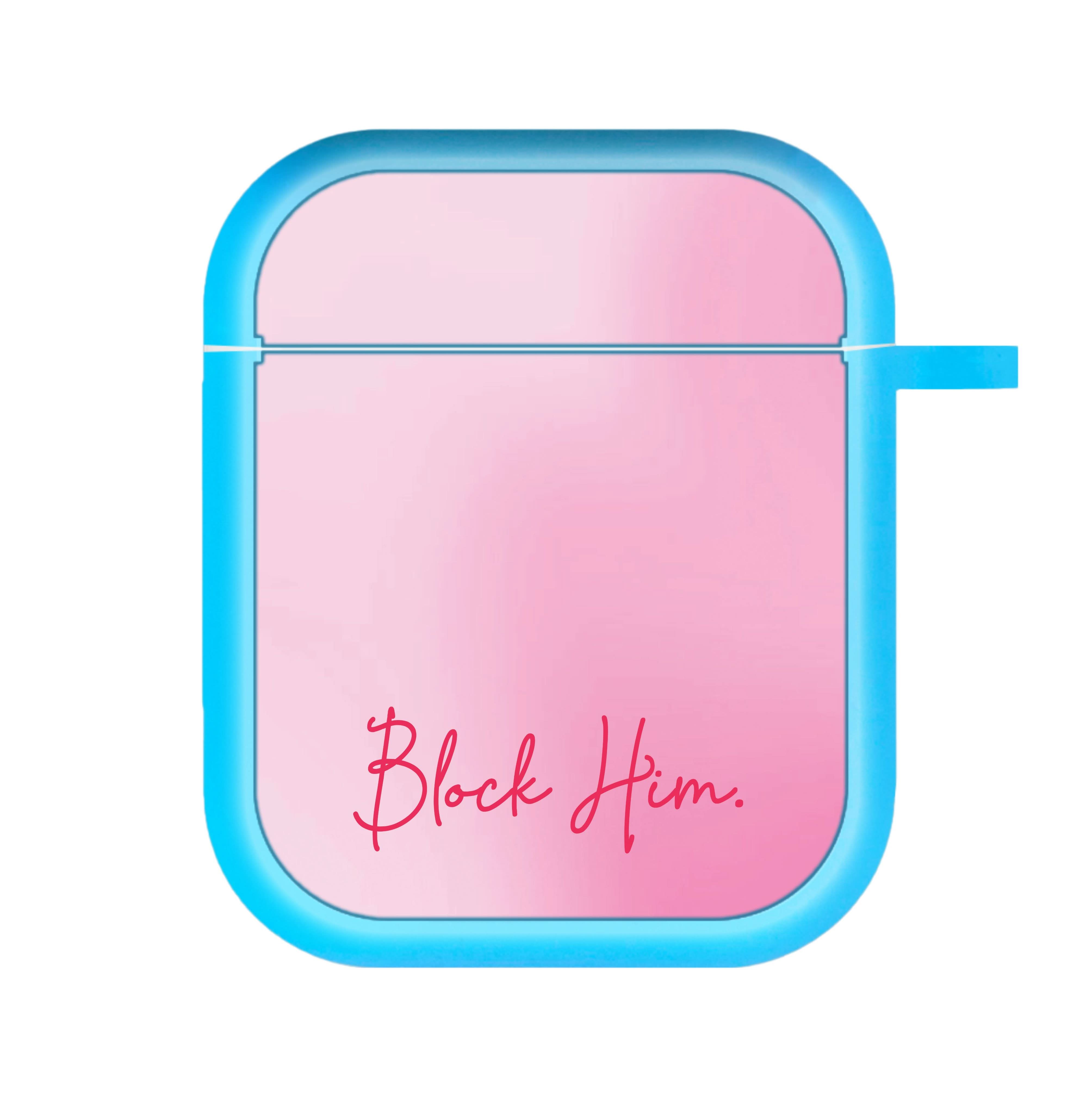 Block Him Pink Gradient AirPods Case