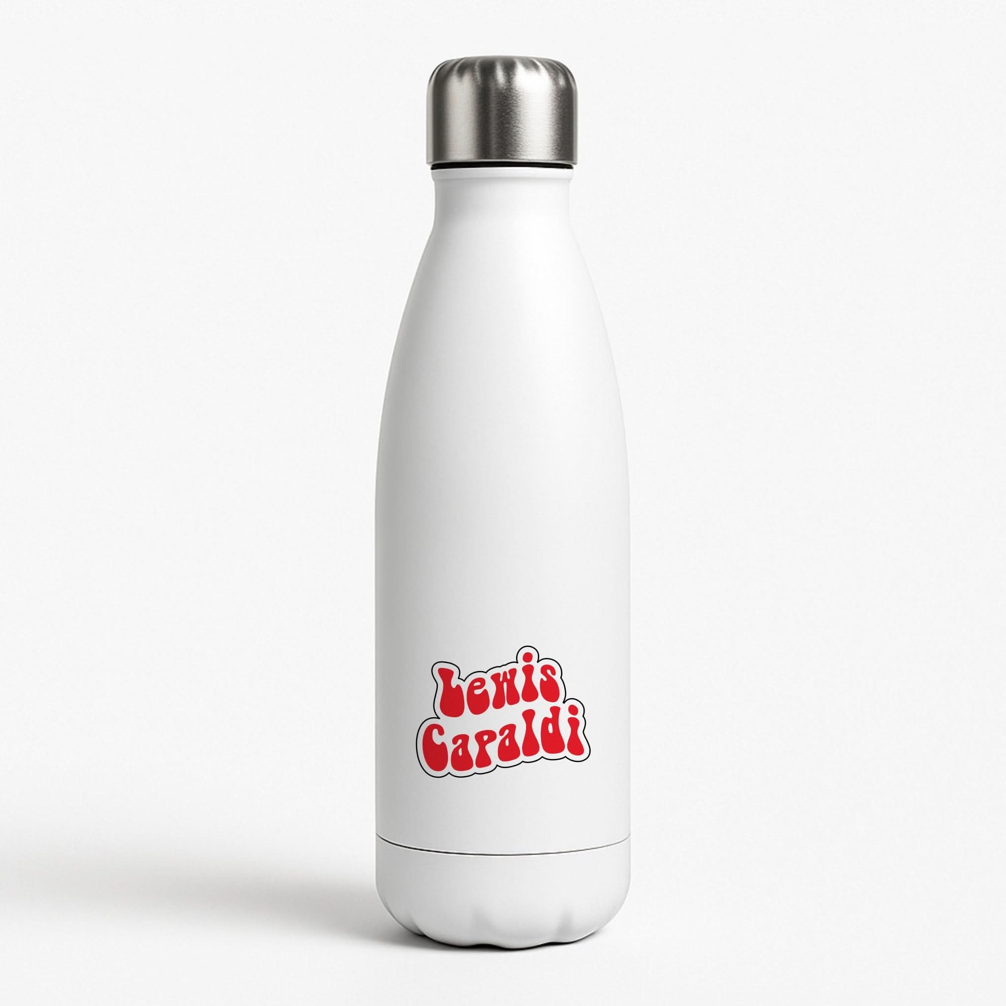 Red Name White Water Bottle