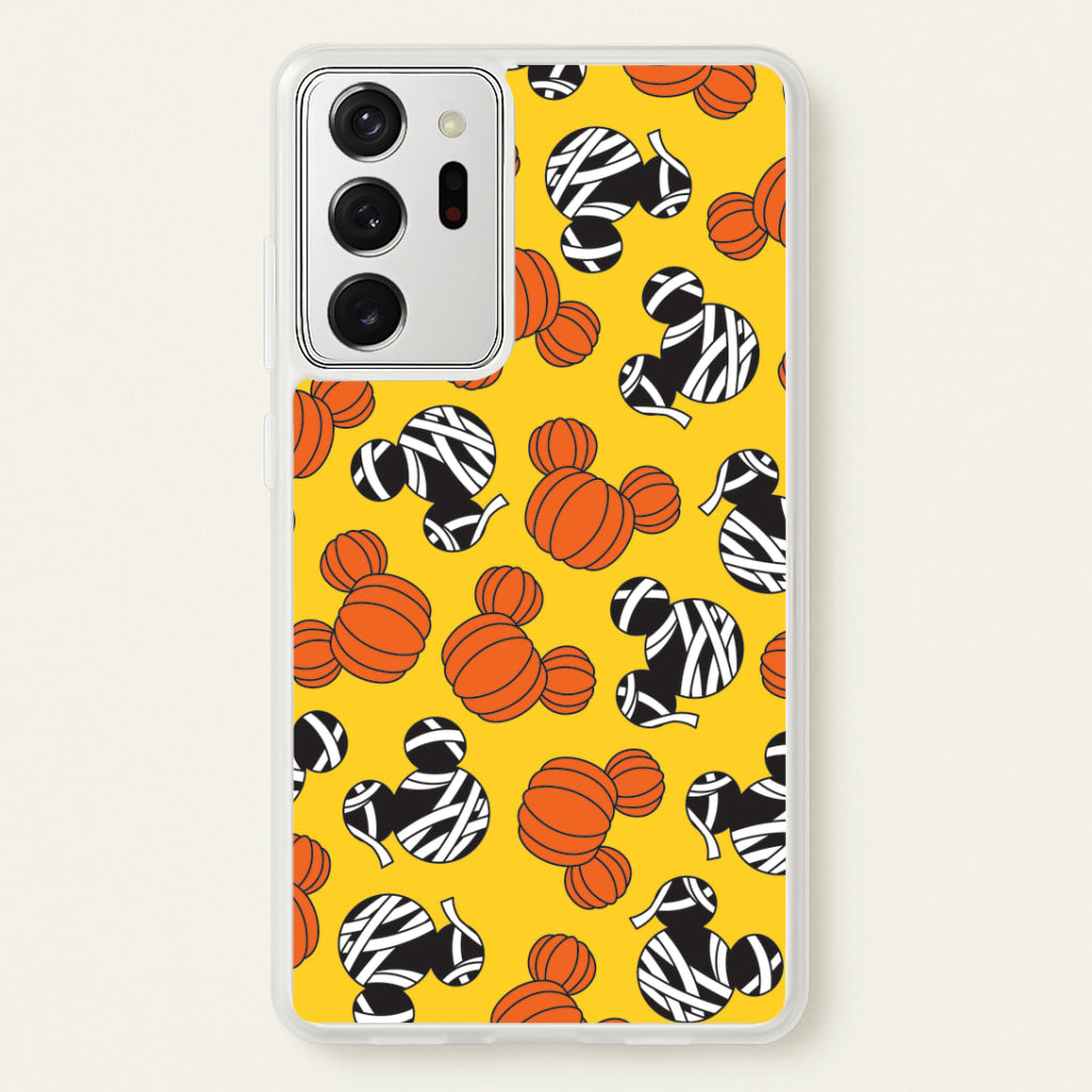 Pumpkin And Mummy Mouse Pattern Galaxy Note 20 Ultra Case