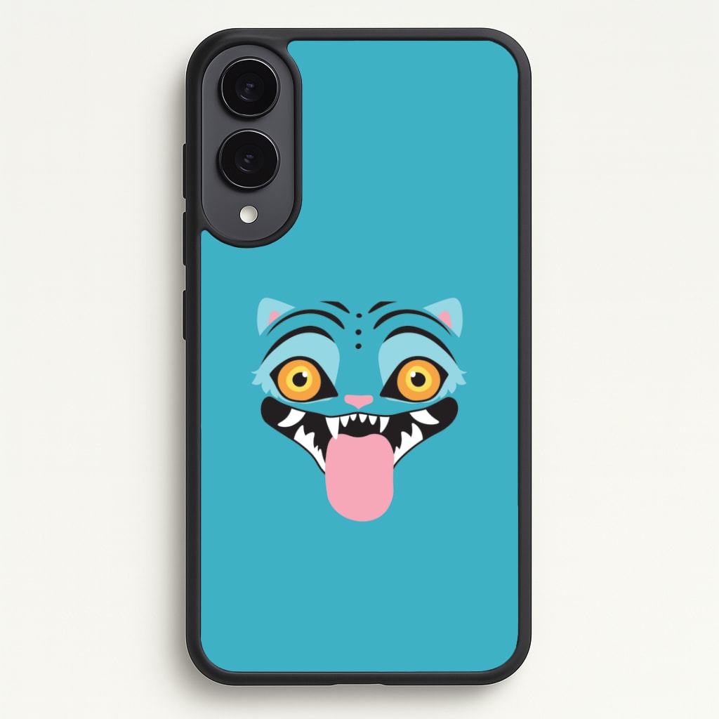Demon Cat Face Galaxy S25 Edge Case