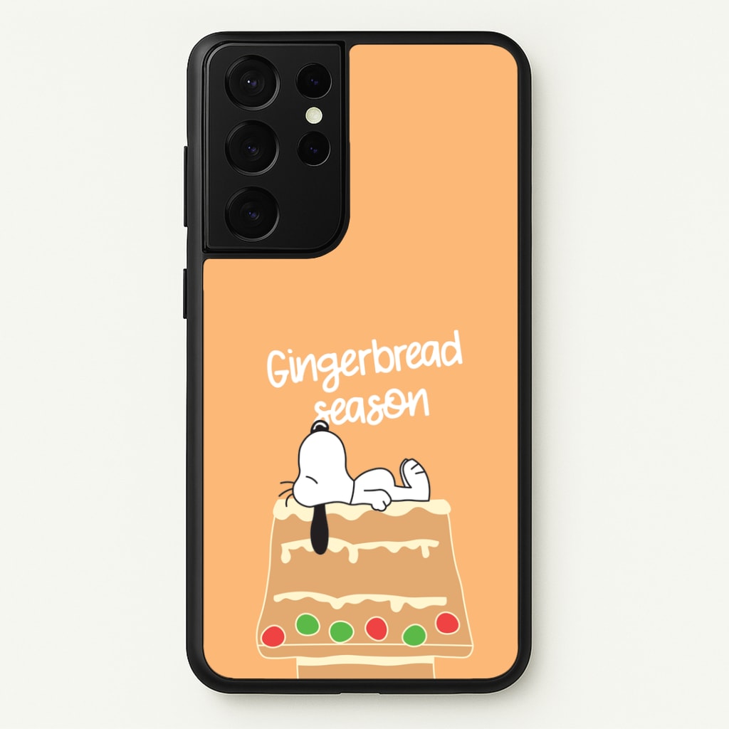 Cartoon Beagle Gingerbread House Galaxy S21 Ultra Case