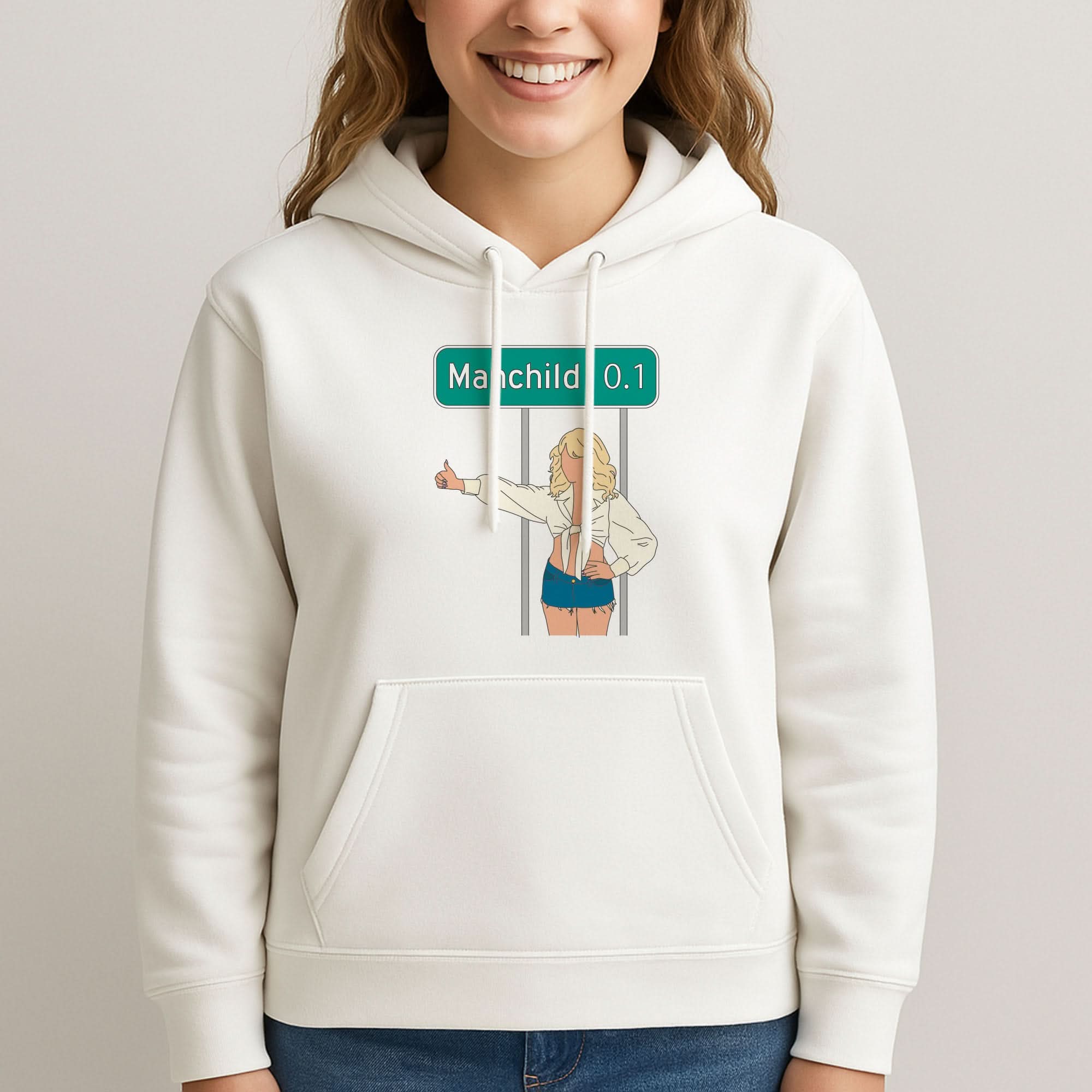 Man Child Miles Womans Hooded Sweatshirt