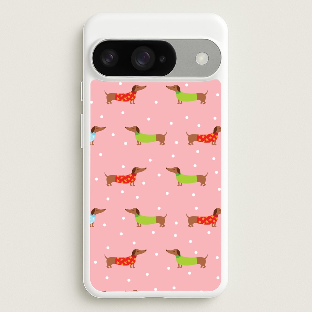 Christmas Jumpers Dachshund Pattern Google Pixel 10 / 10 Pro Case