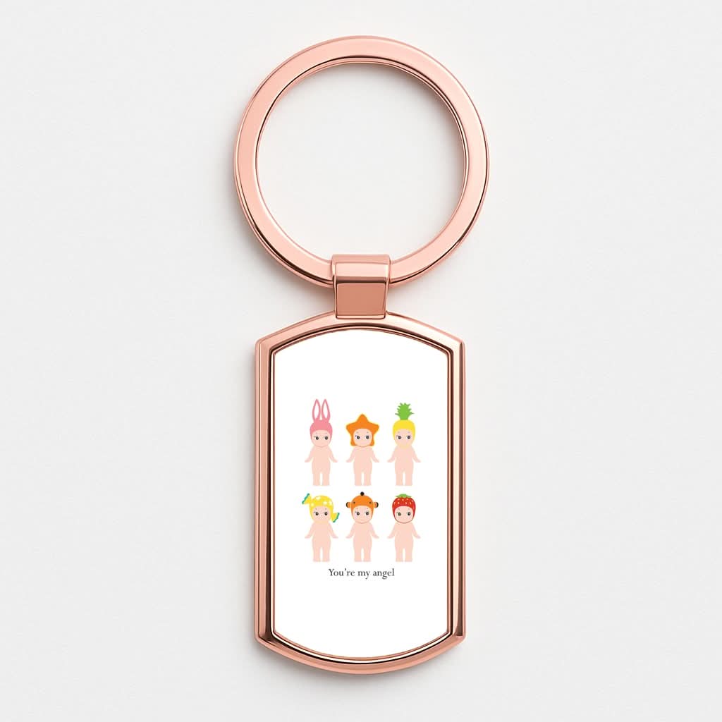 You're My Angel Rose Gold Keyring
