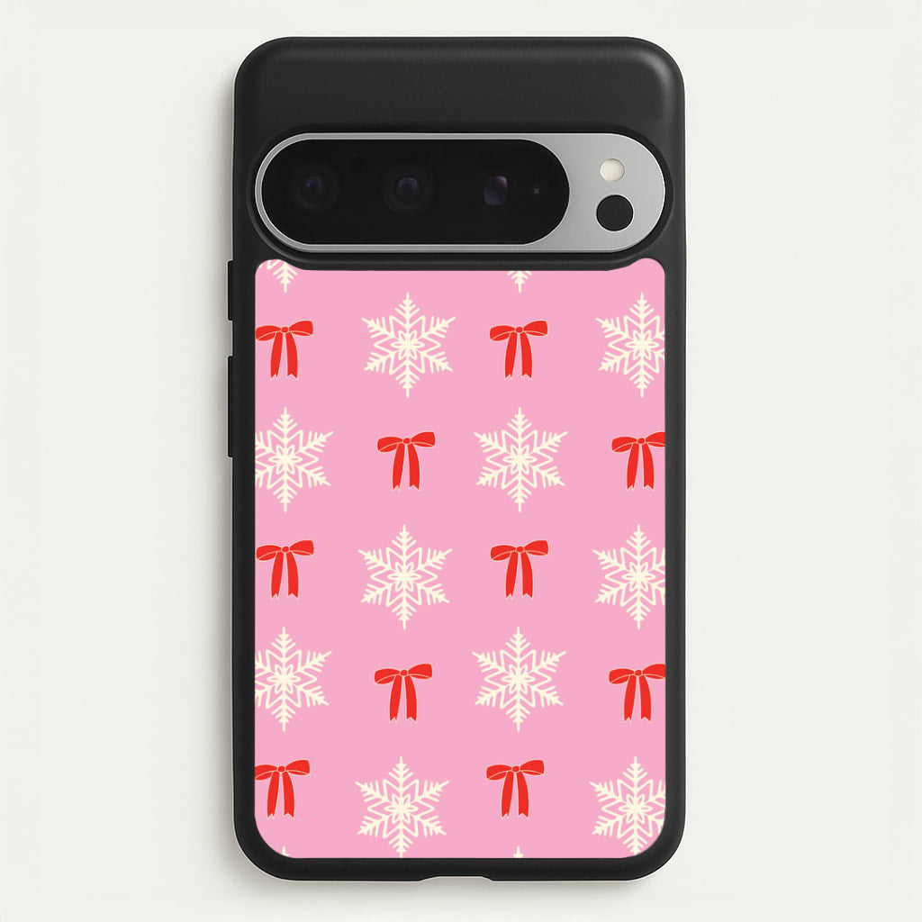 Coquette Bows And Snowflakes Pattern Google Pixel 9 Pro XL Case
