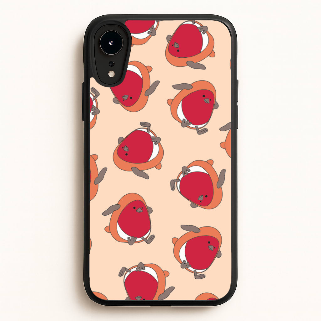 Christmas Robin Plush Pattern iPhone XR Case