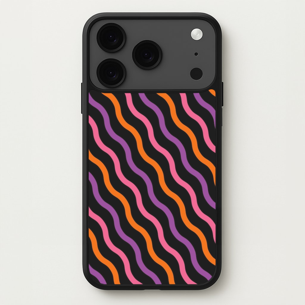 Wavy Abstract Halloween Pattern iPhone 17 Pro Max Case