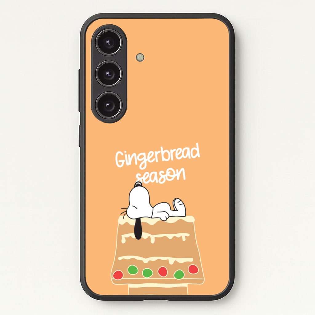 Cartoon Beagle Gingerbread House Galaxy S25 Case