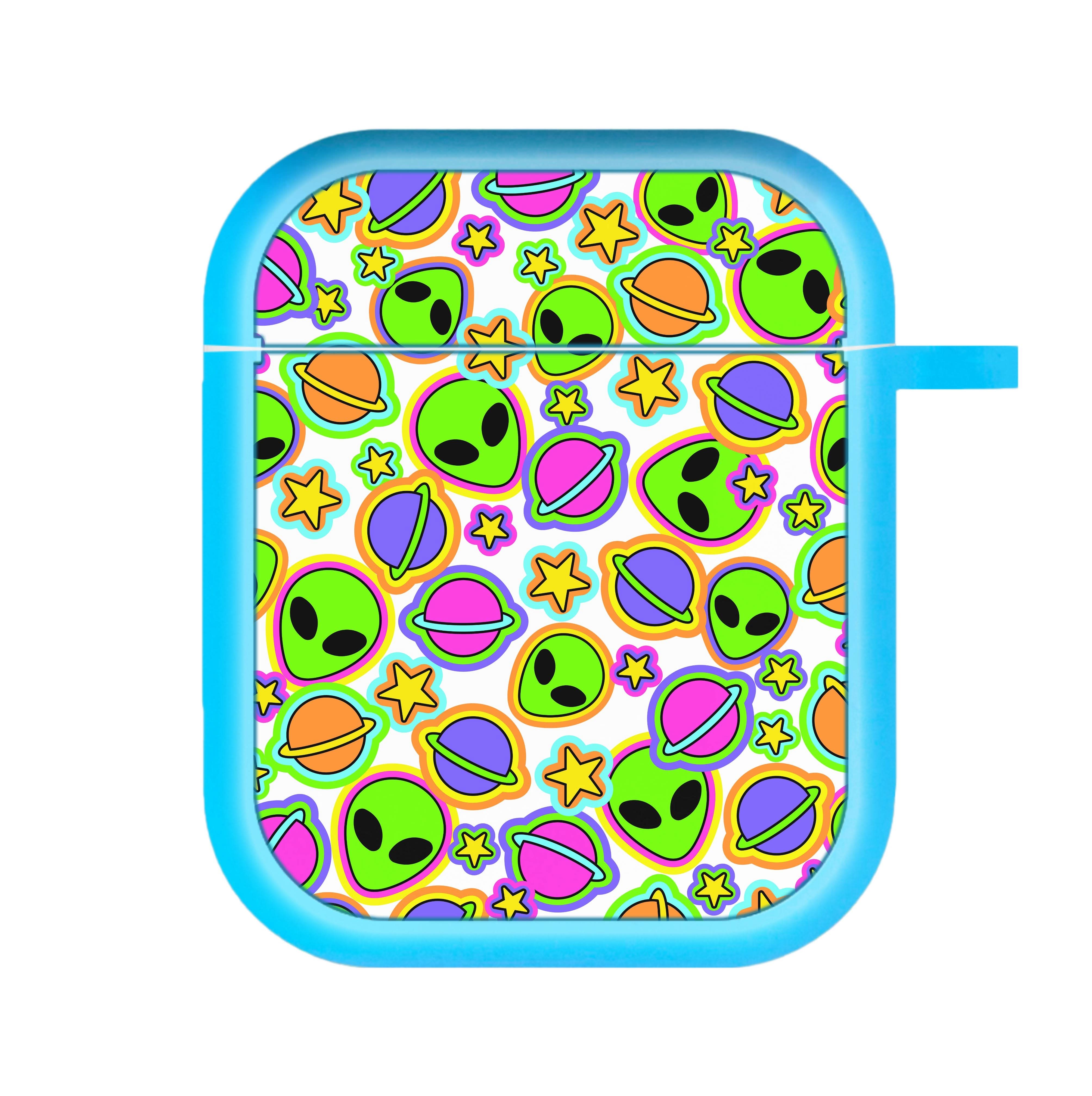 Colourful Aliens And Stars AirPods Case