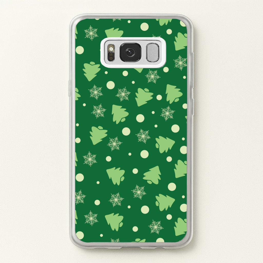 Cartoon Christmas Trees And Snowflakes Pattern Galaxy S8 Plus Case