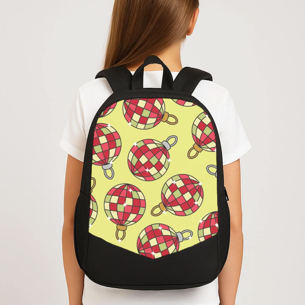 Disco Baubles Pattern School Bag
