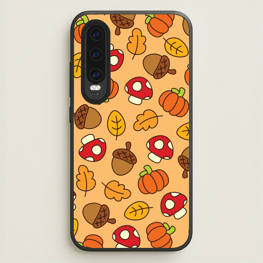 Cartoon Autumn Icons Pattern Huawei P30 Case
