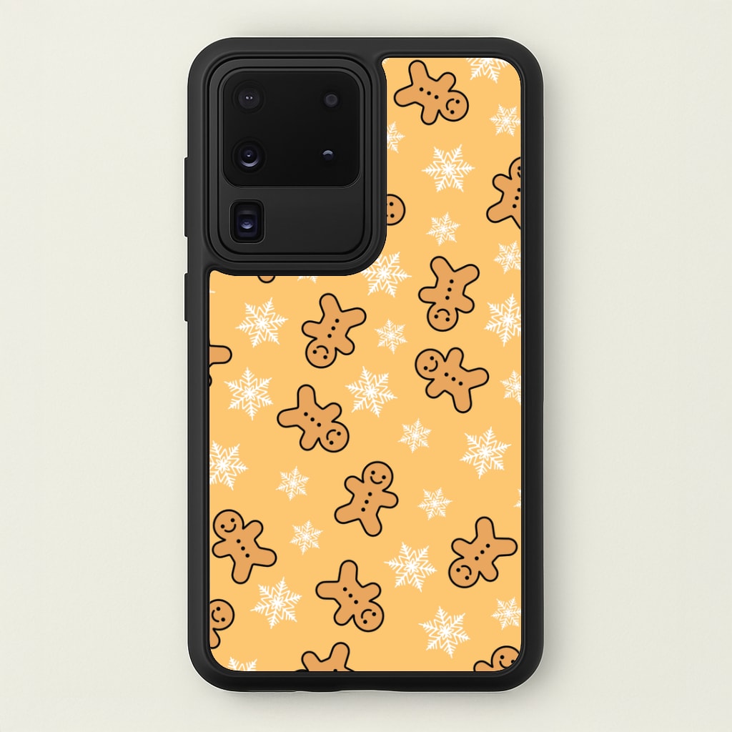 Cute Gingerbread And Snowflakes Pattern Galaxy S20 Ultra Case