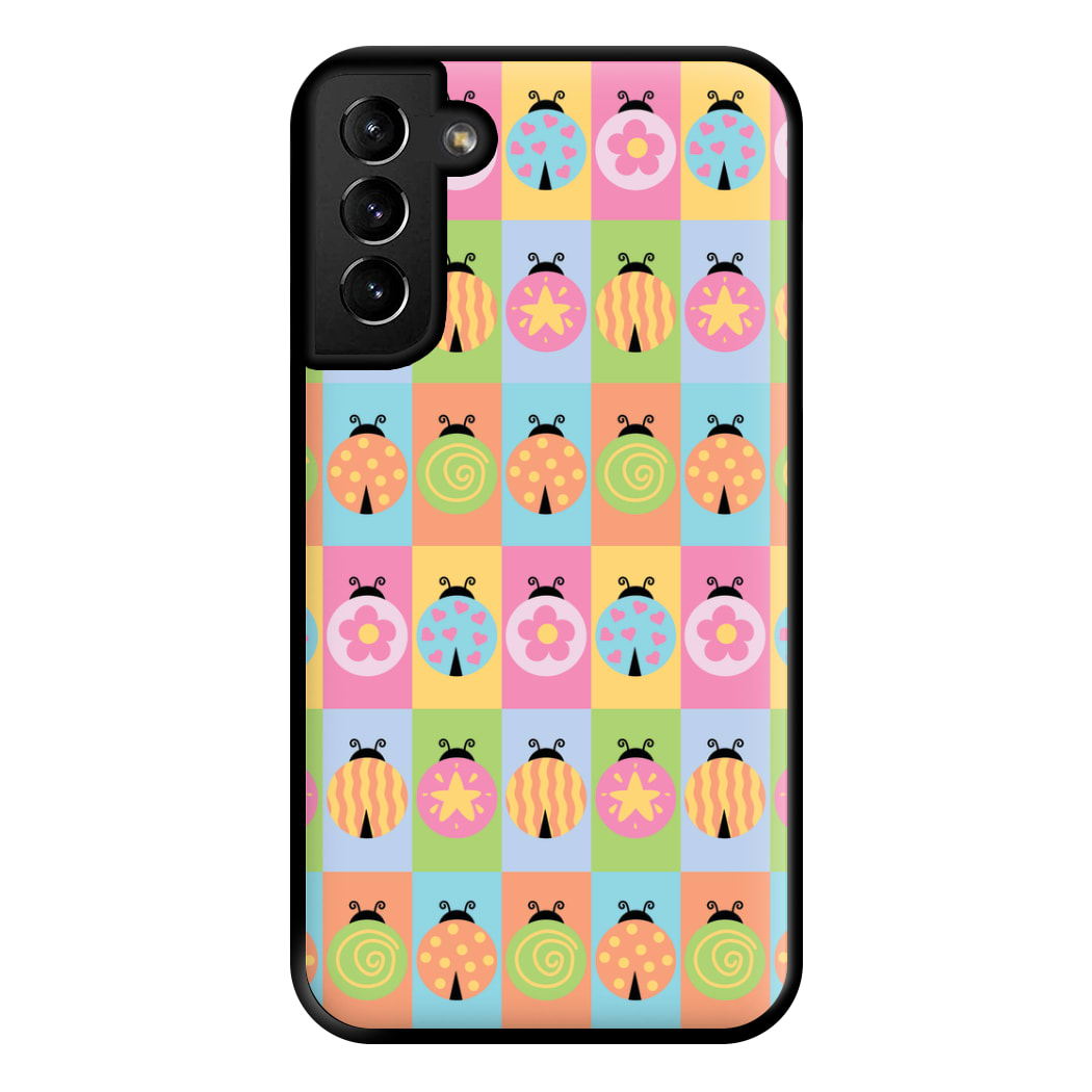 Cartoon Ladybugs Colourful Pattern Galaxy S21 Plus Case