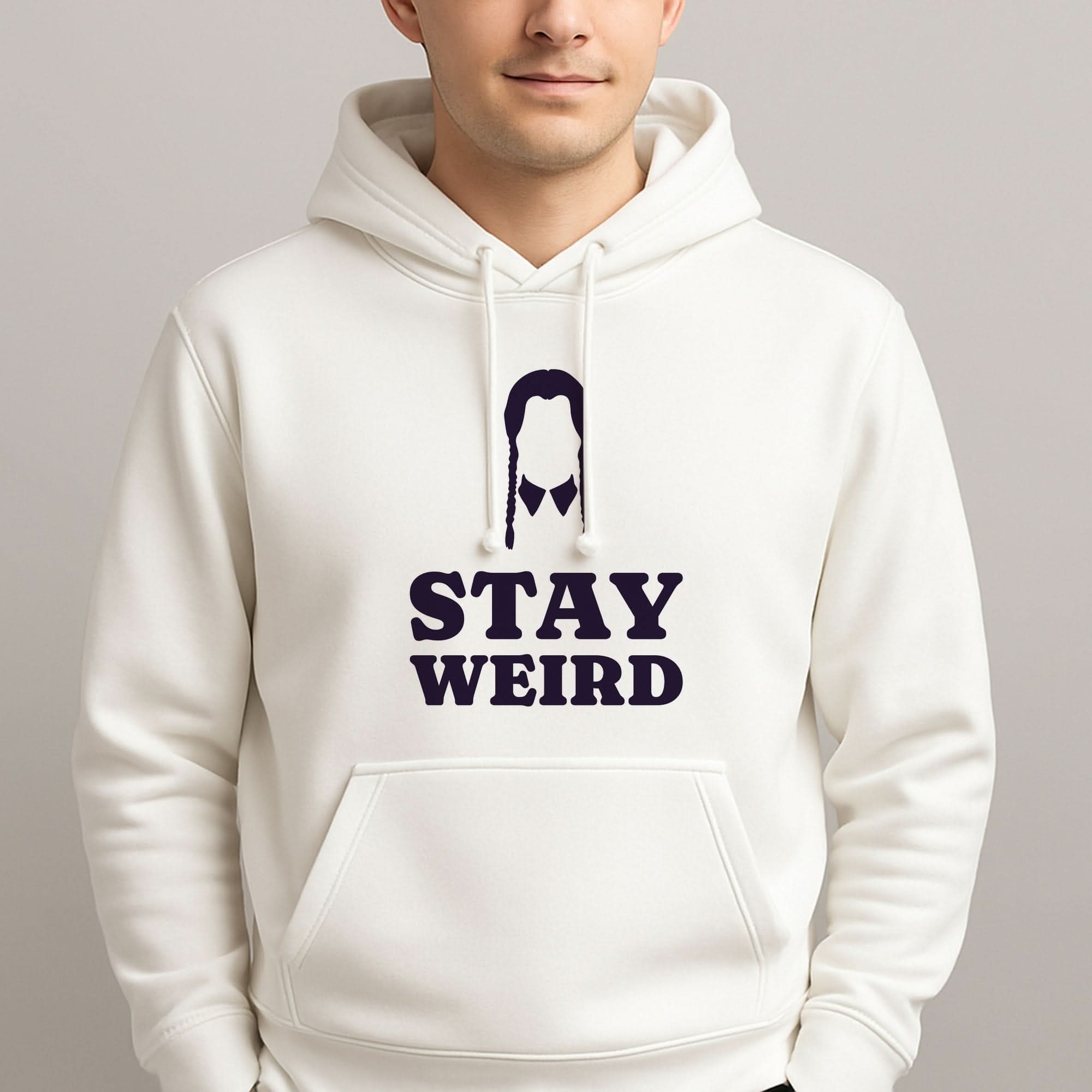 Stay Weird Purple Mens Hoodie