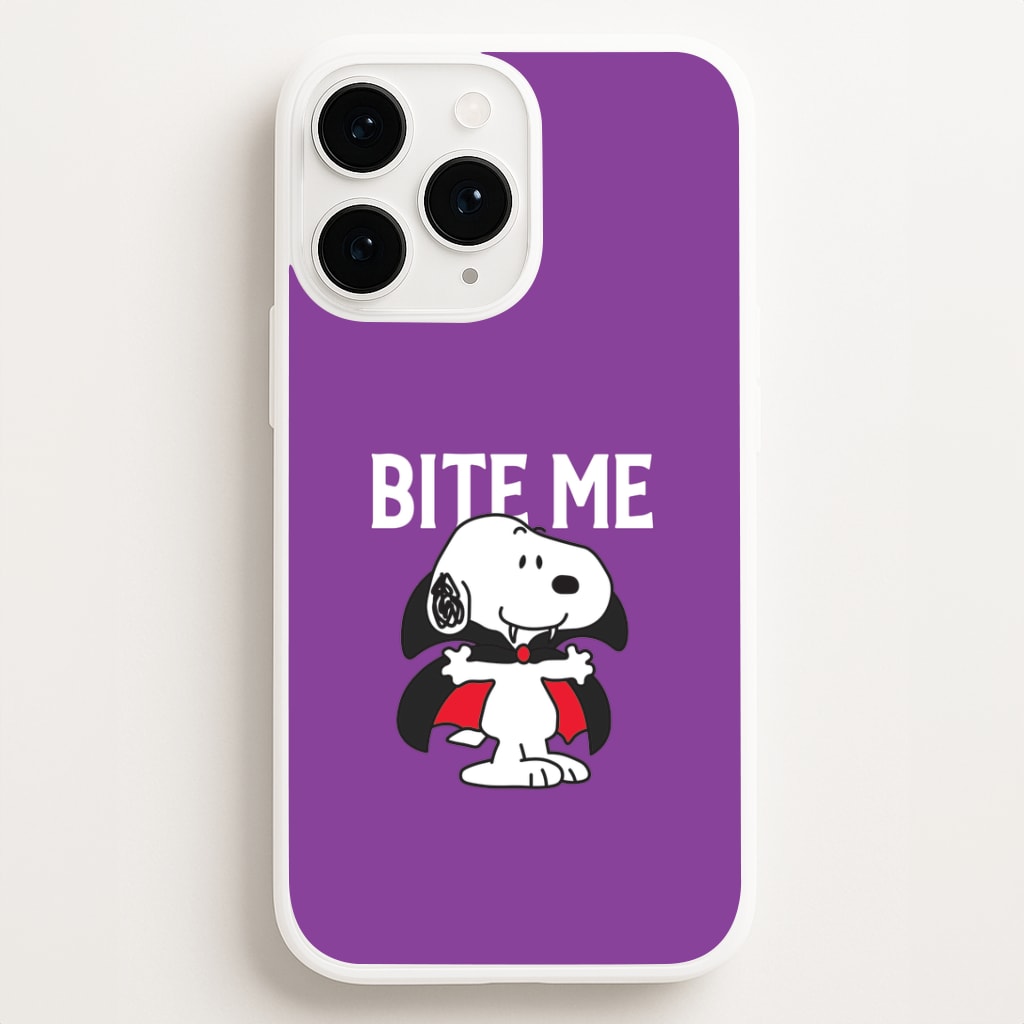 Bite Me Cartoon Beagle iPhone 16 Pro Case