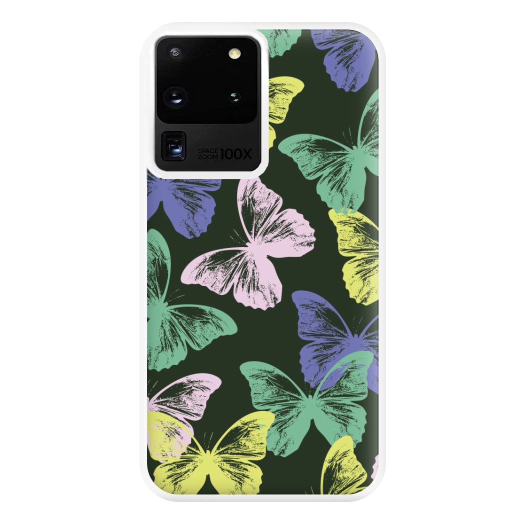 Colourful Butterfly Stamps Pattern Galaxy S20 Ultra Case