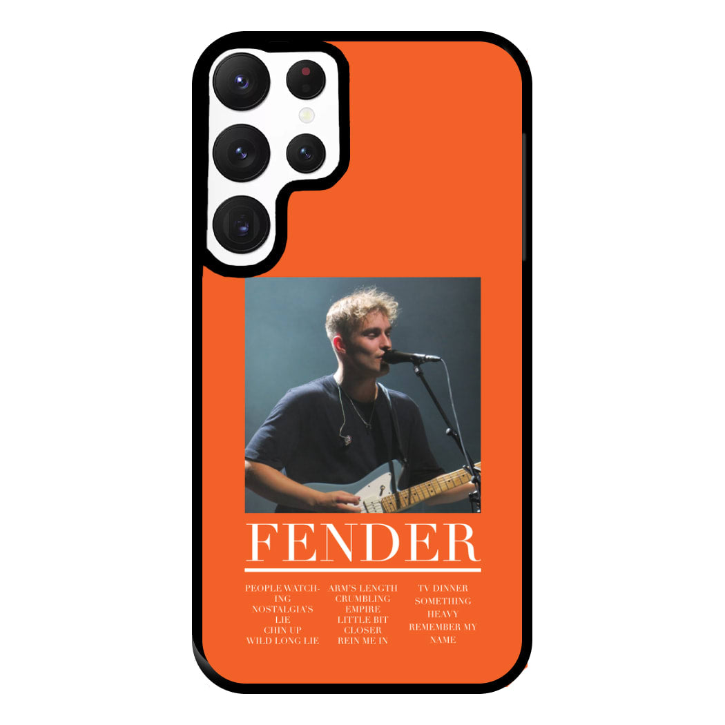 Fender Orange Song List Galaxy S22 Ultra Case