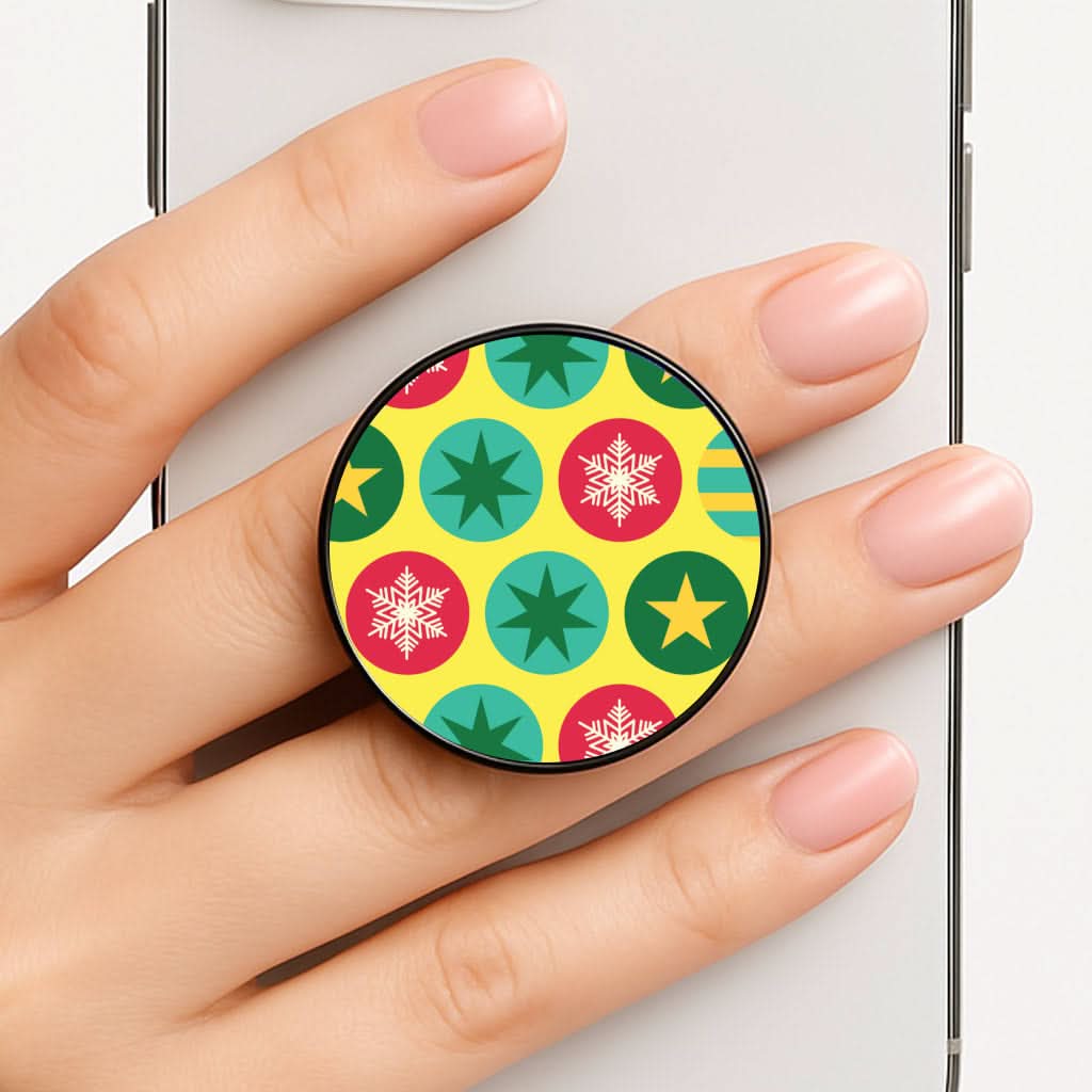 Colourful Abstract Baubles Christmas Pattern FunGrip