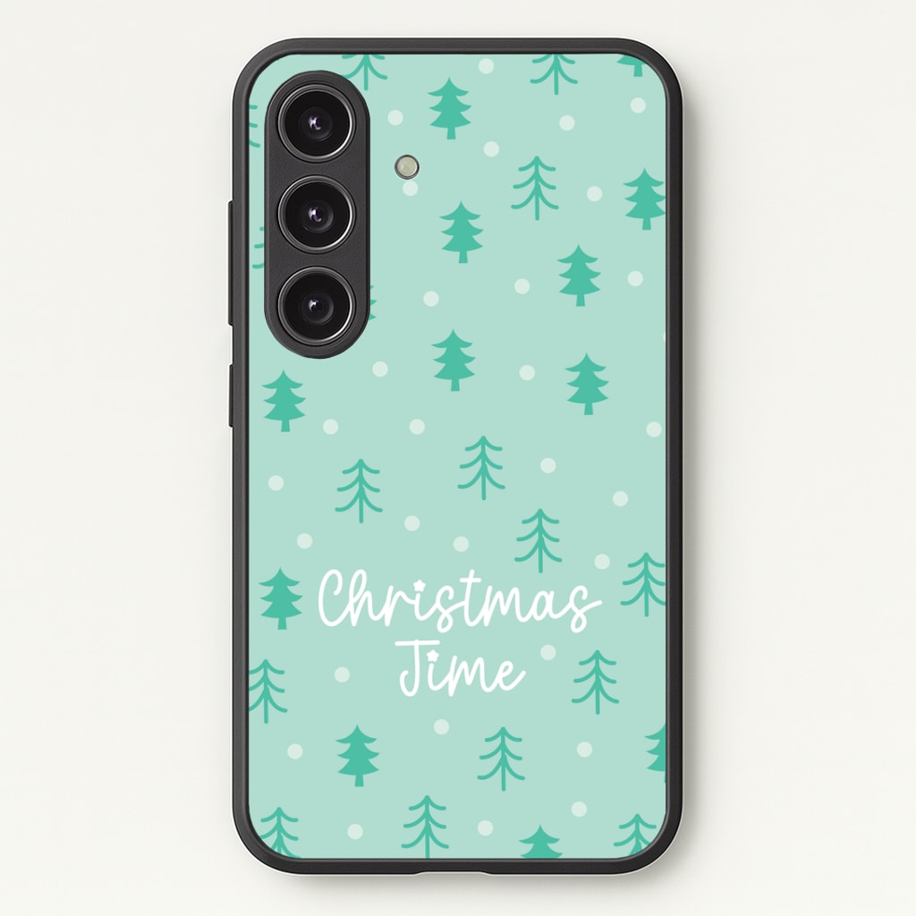 Cute Xmas Trees Pattern Galaxy S25 Case