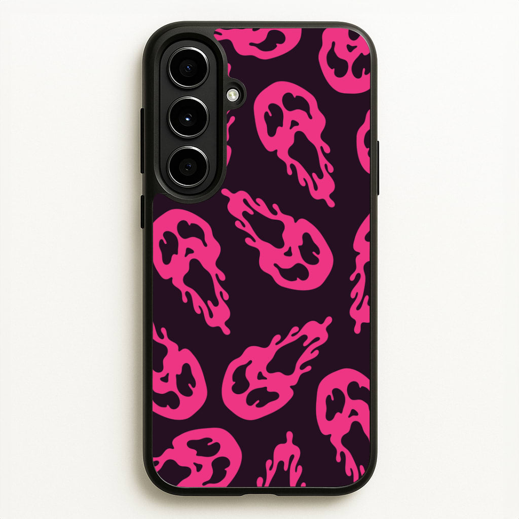 Trippy Ghost Face Pattern Galaxy A56 Case