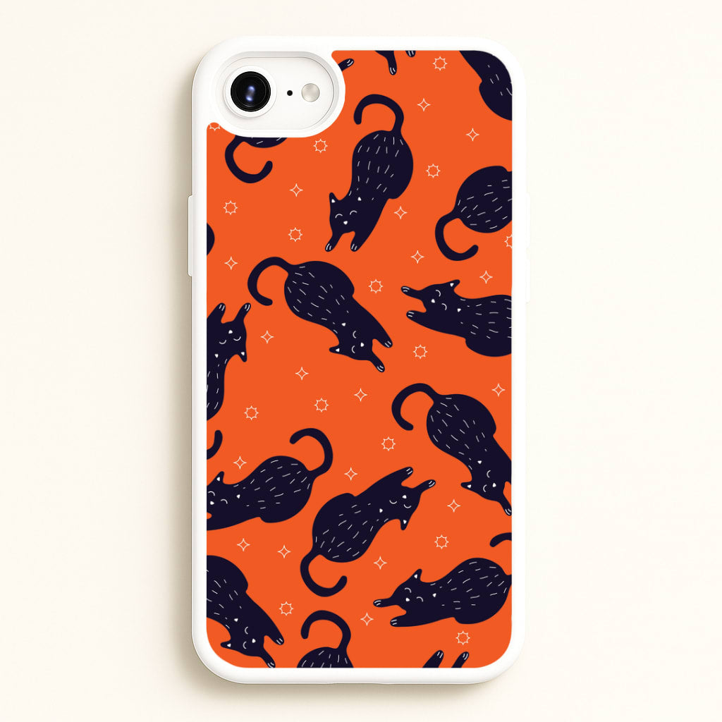 Black Cats And Stars Pattern iPhone 6 Plus / 7 Plus / 8 Plus Case