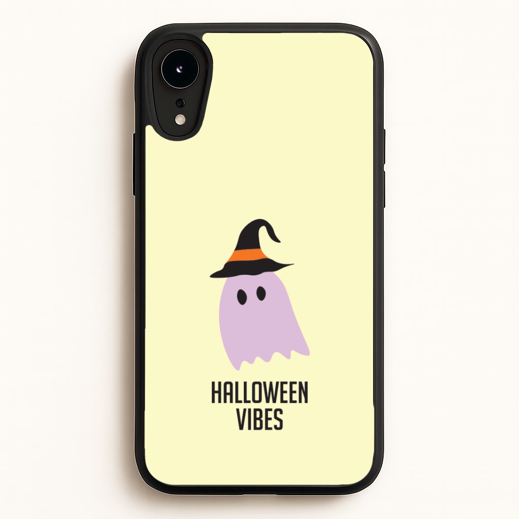Purple Ghost Halloween Vibes iPhone XR Case