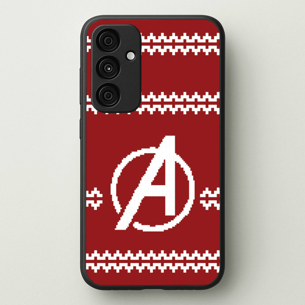 Superhero Team Red Christmas Jumper Galaxy A55 Case