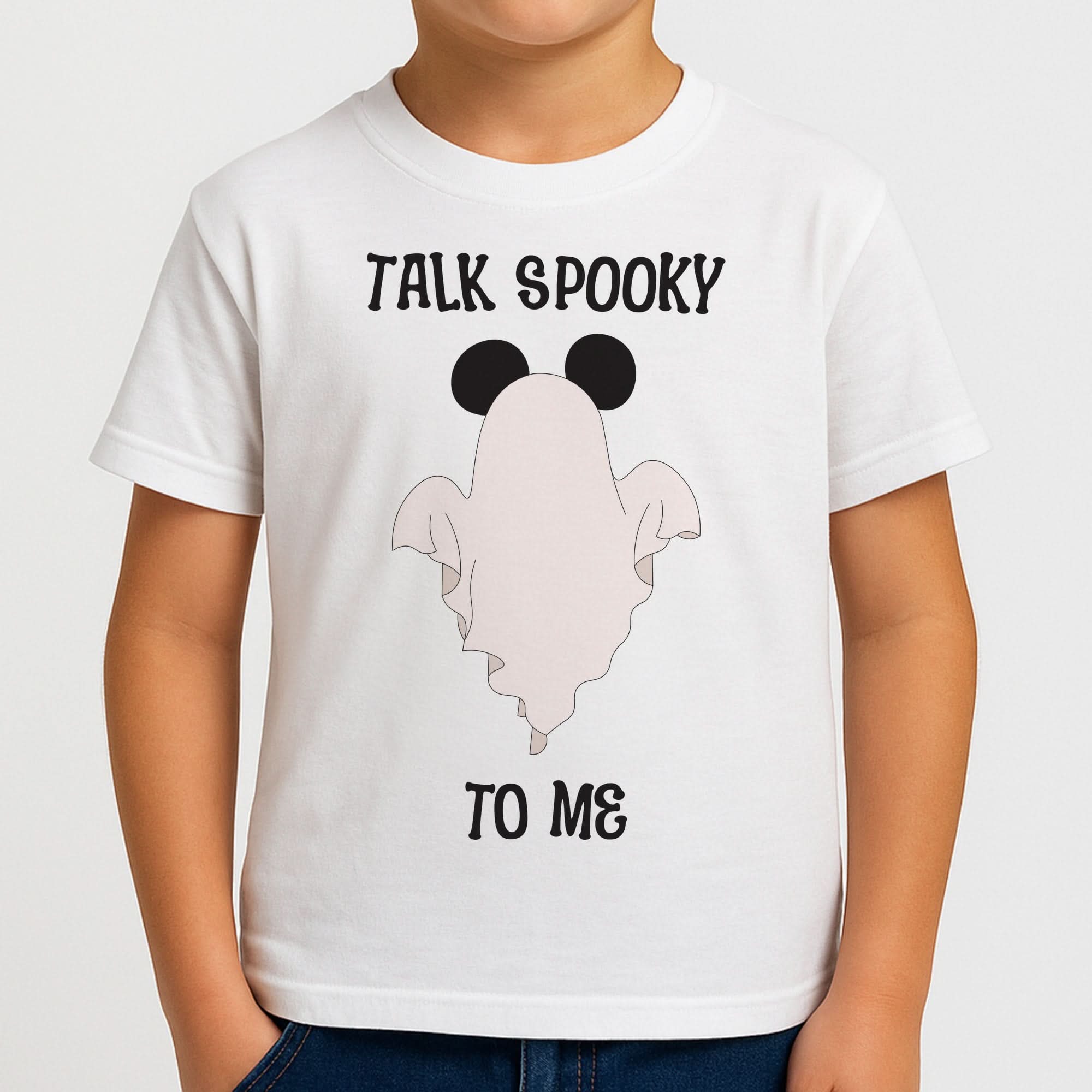 Talk Spooky To Me Mouse Ghost Boys T-Shirt