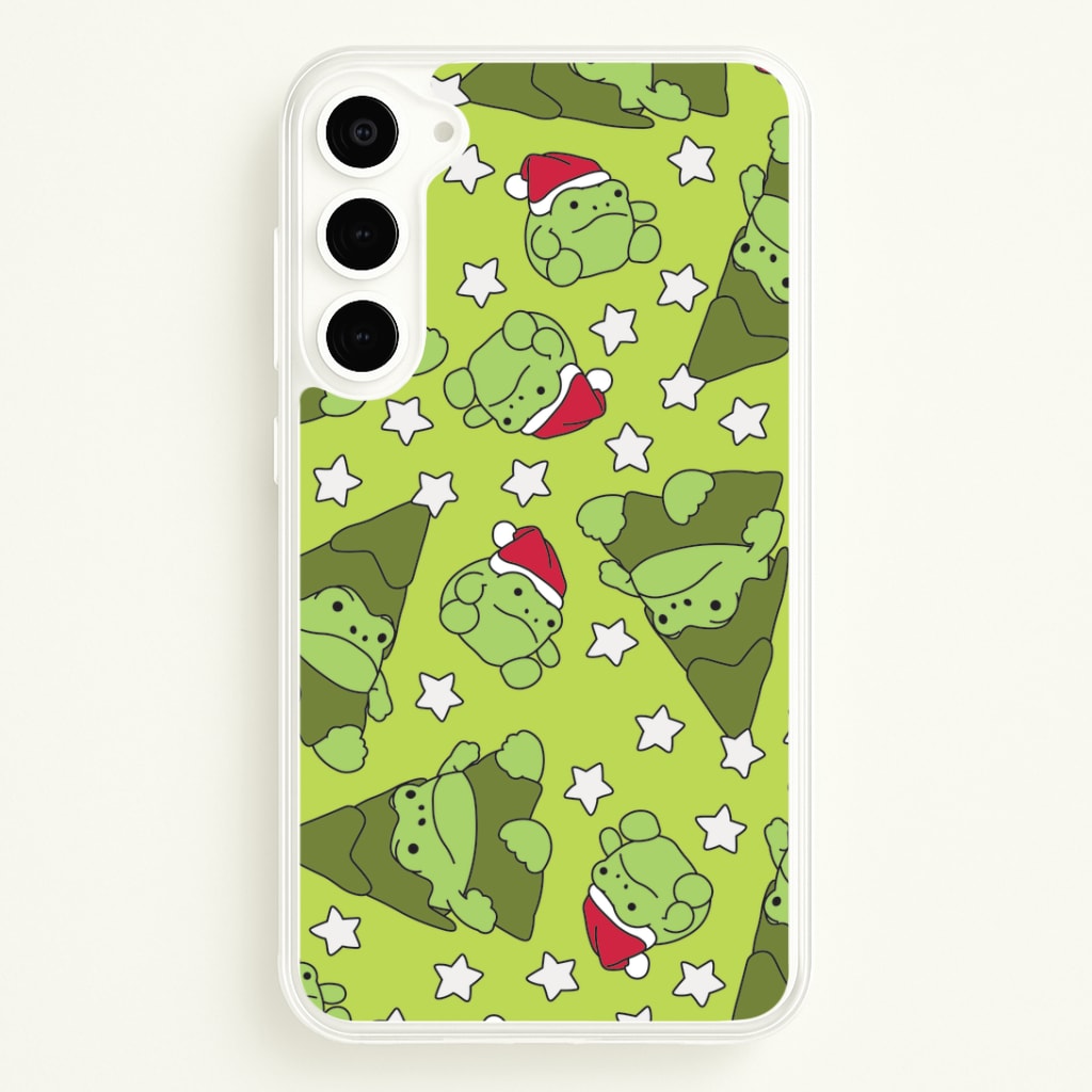 Christmas Frogs And Stars Plush Pattern Galaxy S23 Plus Case