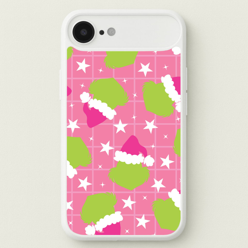 Pink Green Creature Xmas Pattern iPhone 17 Air Case