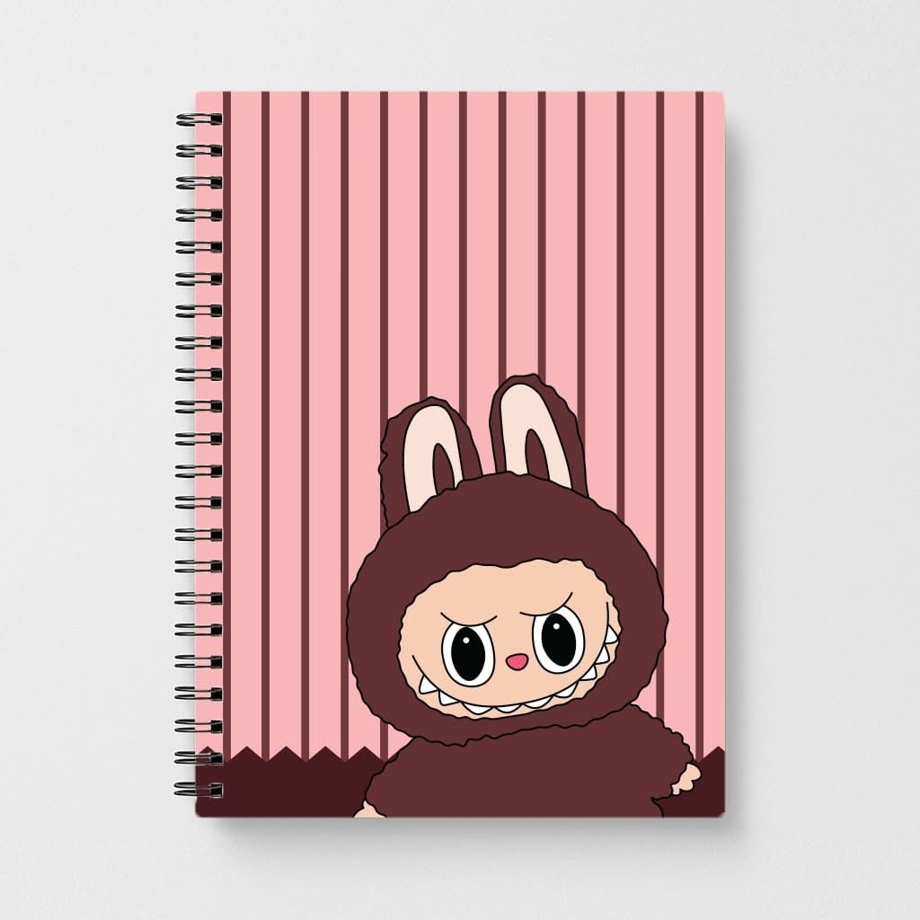 Stripey Cute Brown Monster Notebook
