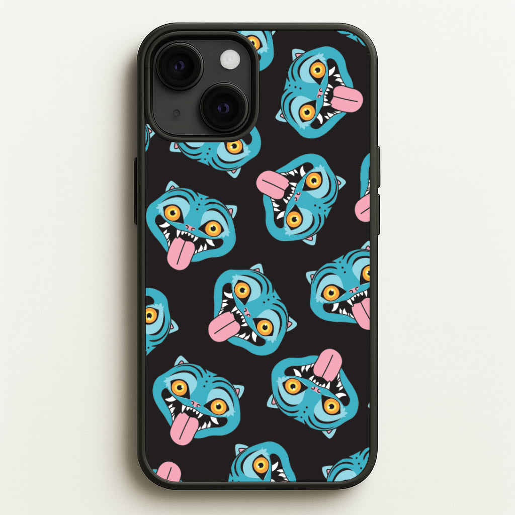 Demon Cat Pattern iPhone 13 Case