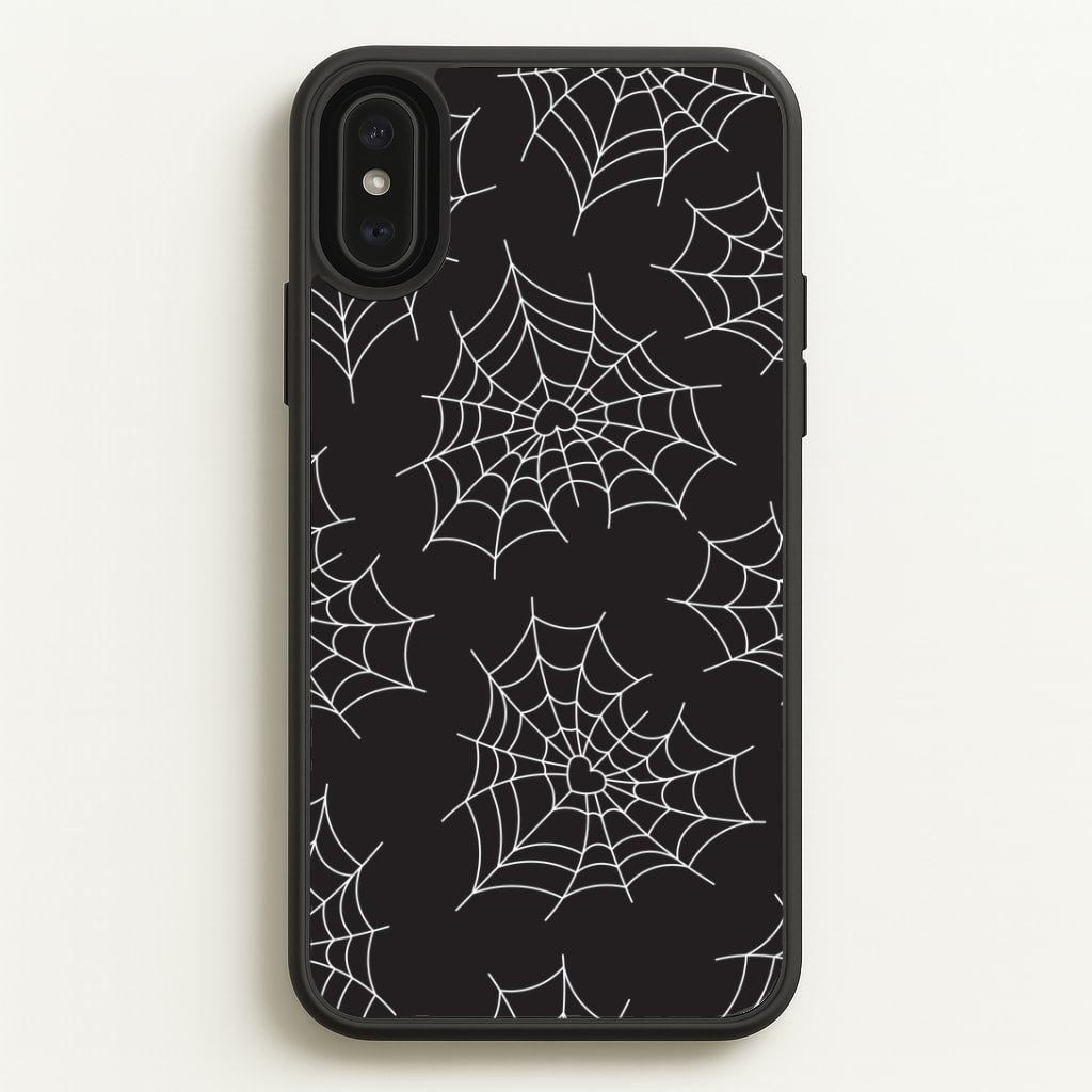 Spiderweb Hearts Pattern iPhone XS Max Case
