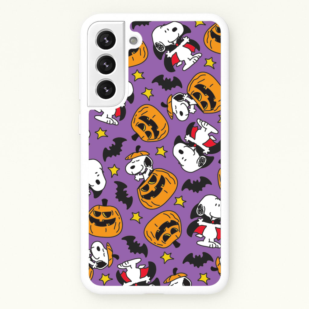 Cartoon Beagle Halloween Pattern Galaxy S21 Plus Case