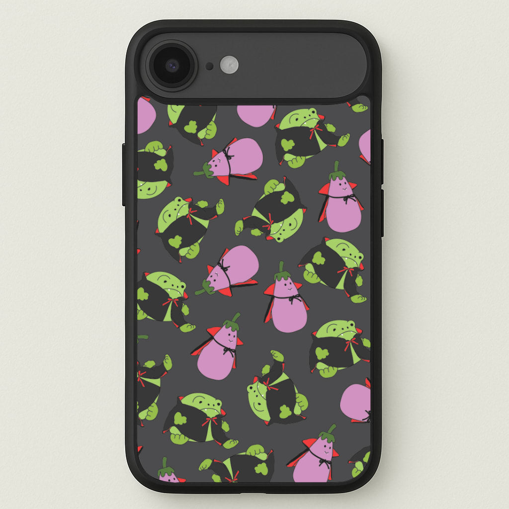 Vampire Frogs And Vegetables Pattern - Halloween iPhone 17 Air Case