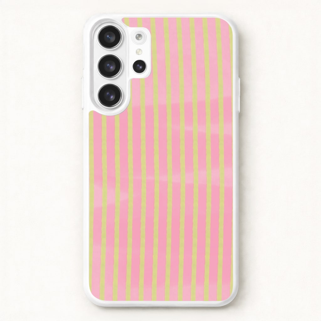 Pink Meadow Stripes Galaxy S26 Ultra Case