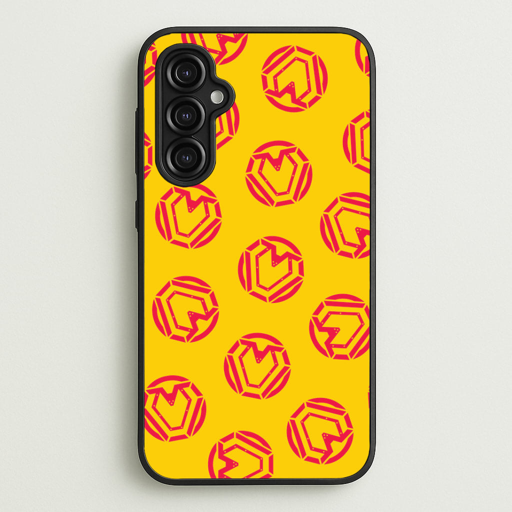 Metal Heart Pattern Galaxy A14 Case