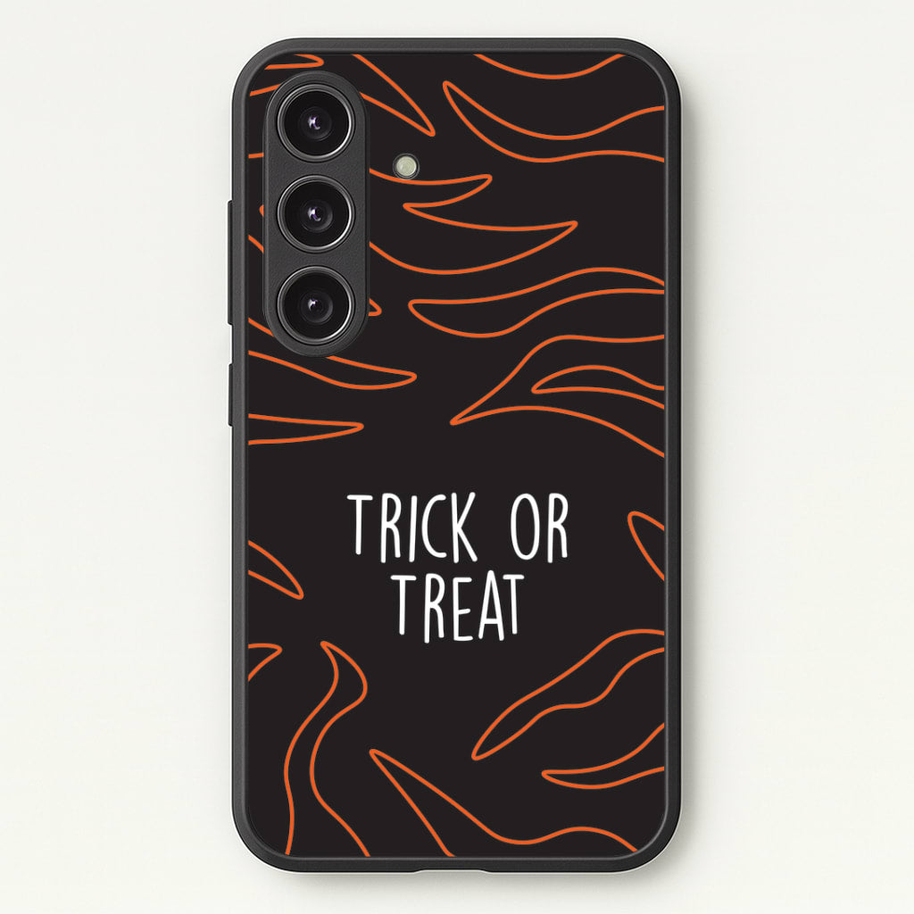 Zebra Print Trick Or Treat Galaxy S24FE Case