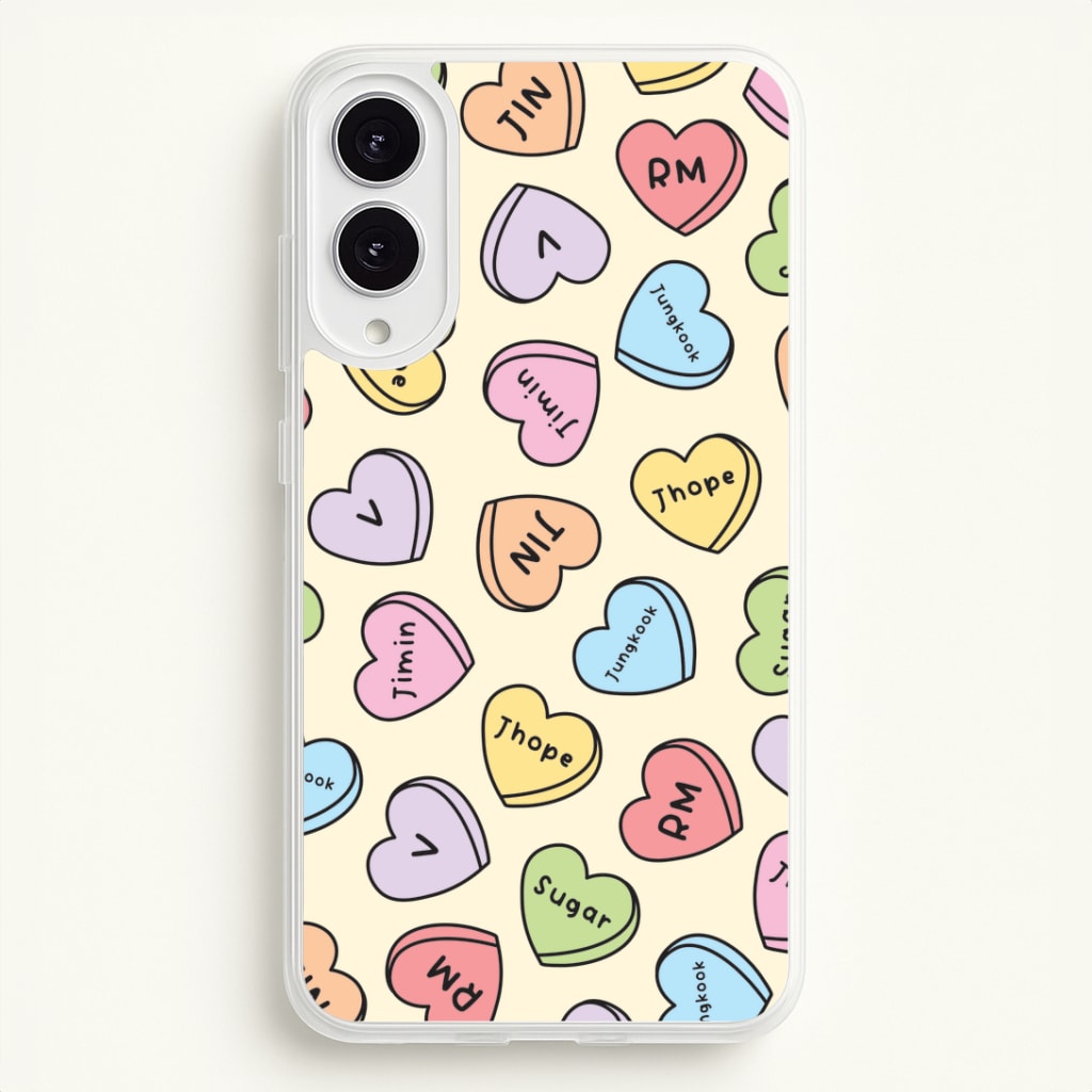 K-Pop Band Members Love Hearts Pattern Galaxy S25 Edge Case