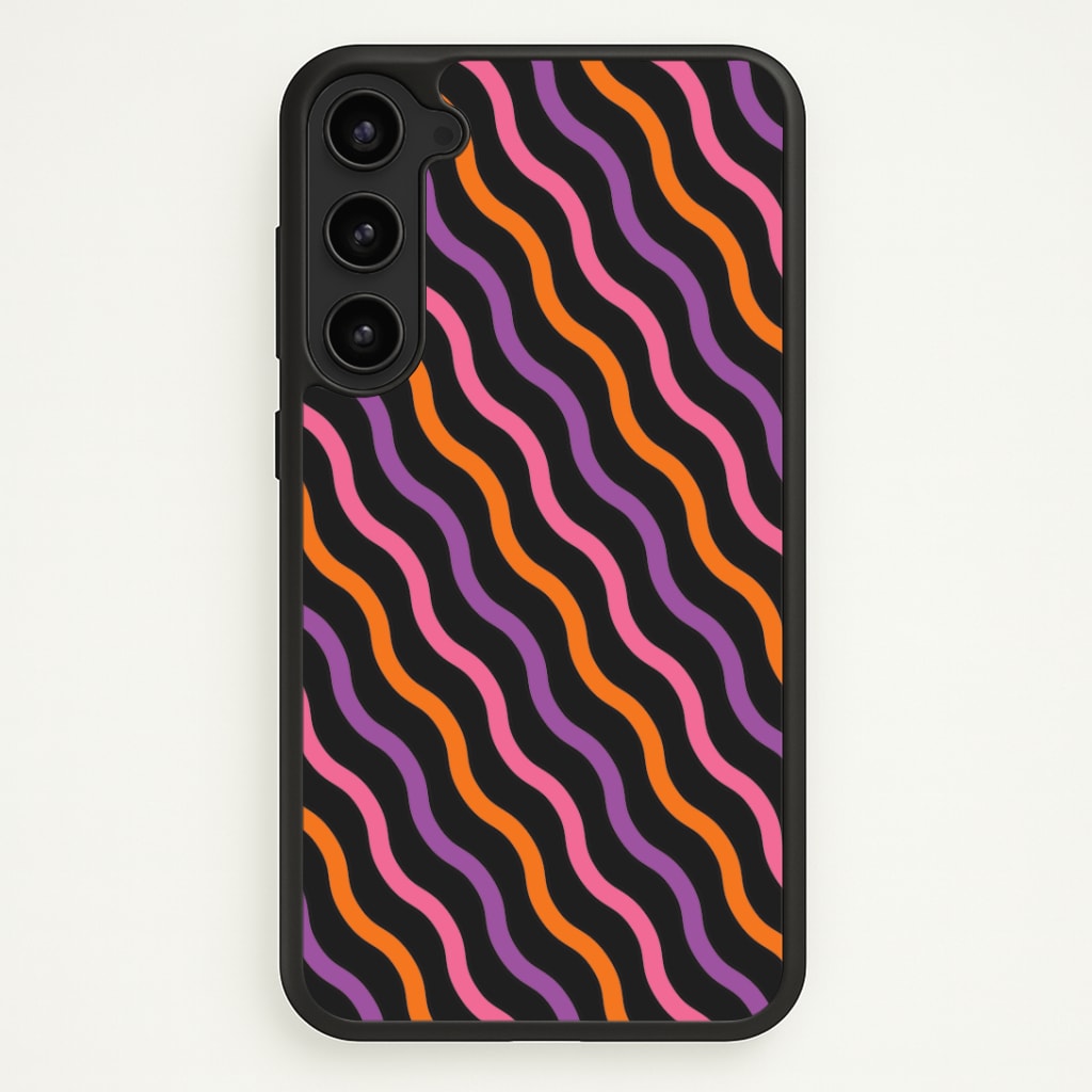 Wavy Abstract Halloween Pattern Galaxy S23 Plus Case