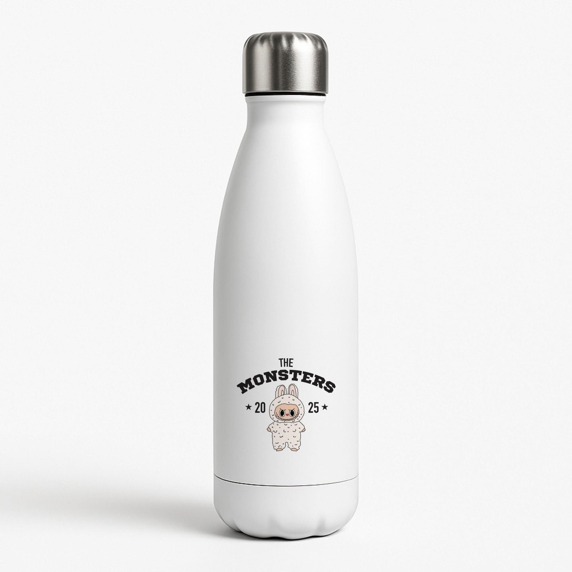 Cute Monster 2025 Pink White Water Bottle