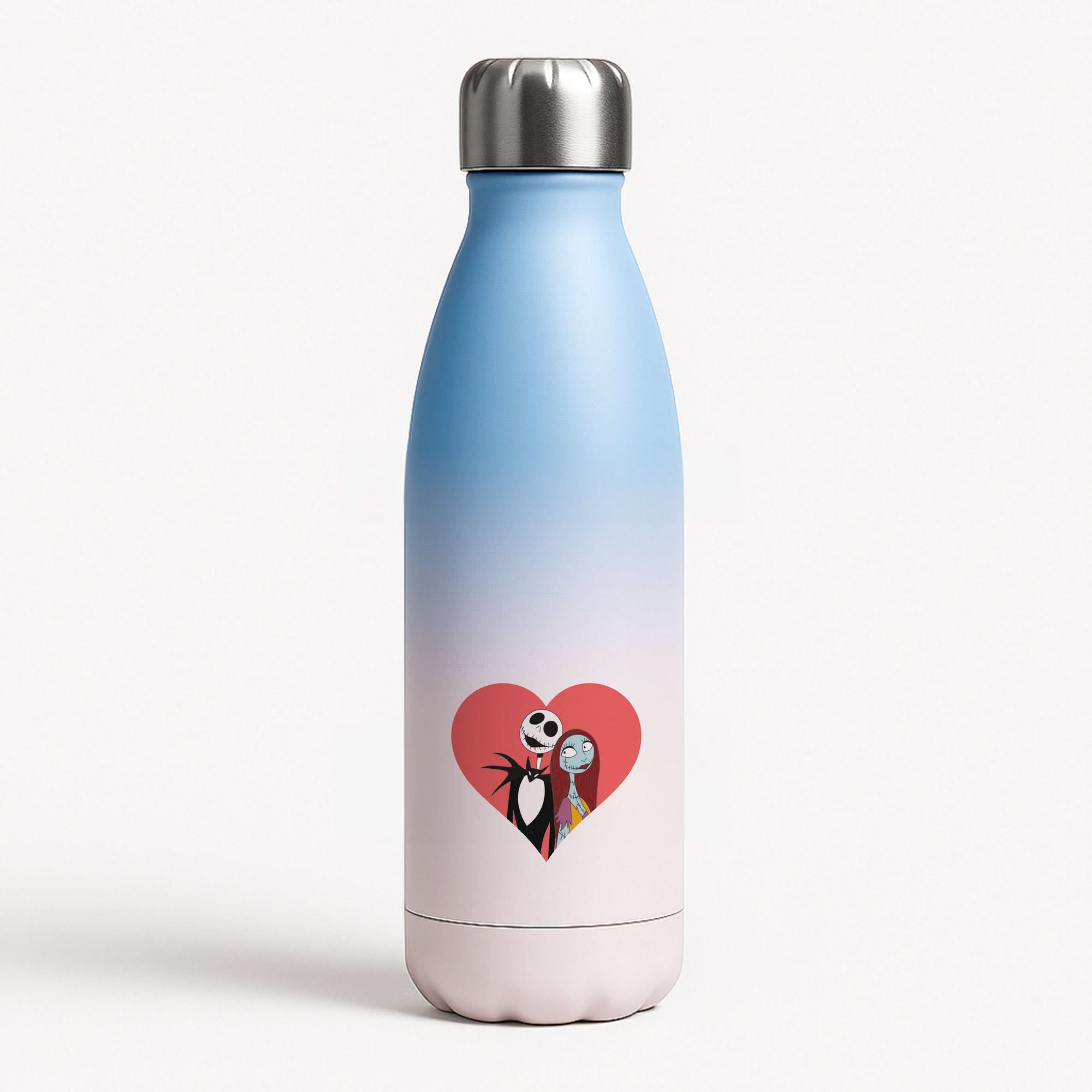 J And S Heart Blue Water Bottle
