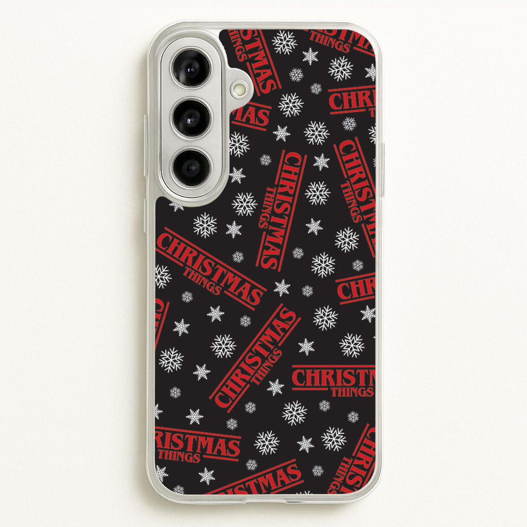 Christmas Things Snowflake Pattern Galaxy A56 Case