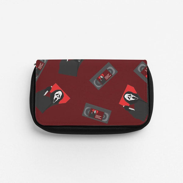 VHS & Ghostface Pattern Pencil Case