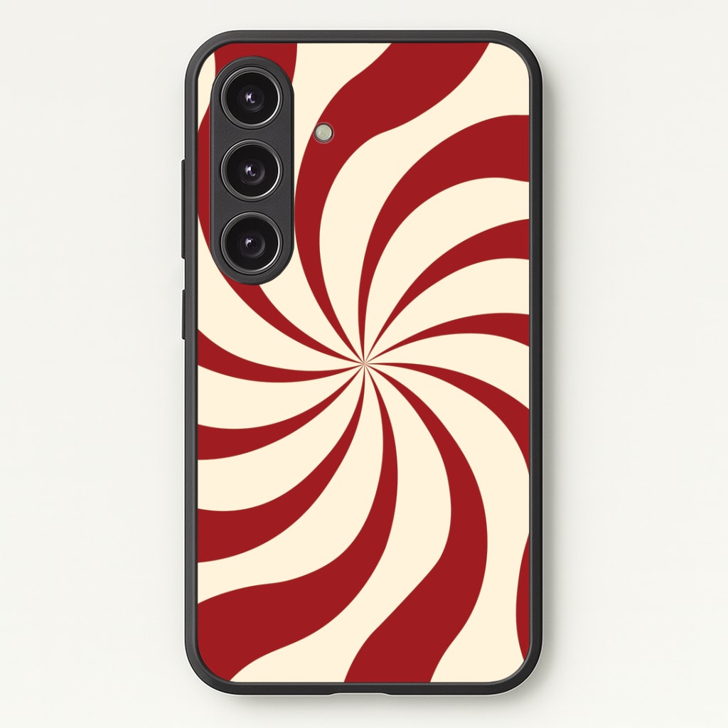 Peppermint Swirl Pattern Galaxy S24 Plus Case